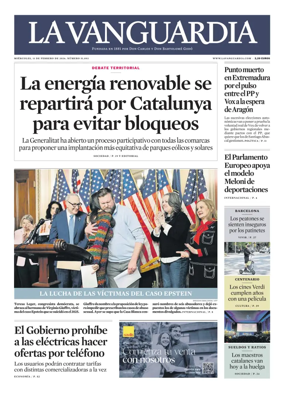 Cover of La Vanguardia