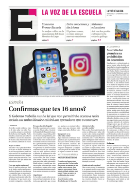 Cover of La Voz de Galicia (Ferrol) - La Voz de la Escuela