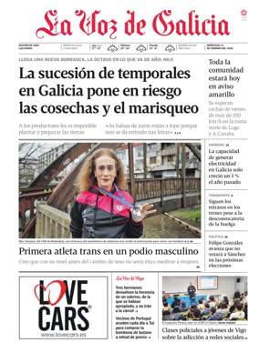 Cover of La Voz de Galicia (Vigo)