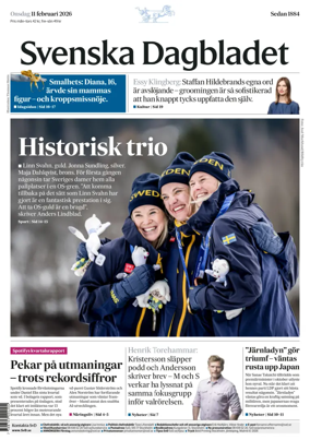 Cover of Svenska Dagbladet