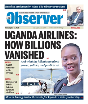 Cover of The Observer (Uganda)