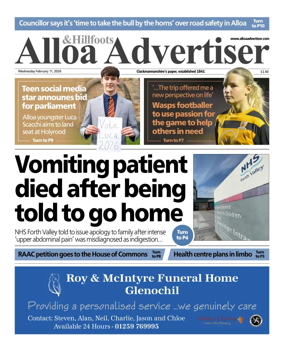 Cover of Alloa Advertiser