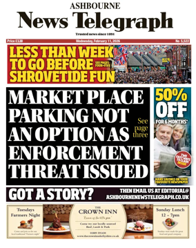 Cover of Ashbourne News Telegraph