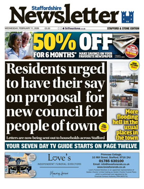 Cover of Staffordshire Newsletter