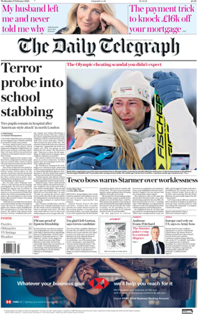 Cover of The Daily Telegraph
