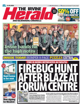 Cover of The Irvine Herald and Kilwinning Chronicle