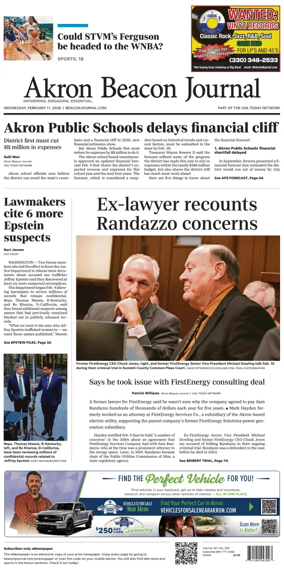 Cover of Akron Beacon Journal