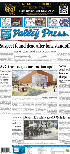 Cover of Antelope Valley Press