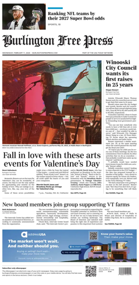 Cover of Burlington Free Press