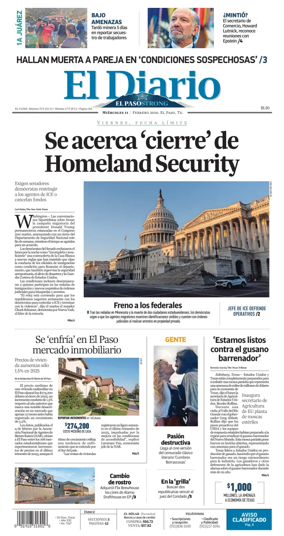 Cover of El Diario de El Paso