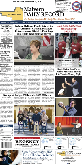 Cover of Malvern Daily Record