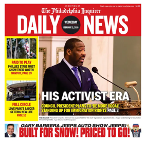 Cover of Philadelphia Daily News