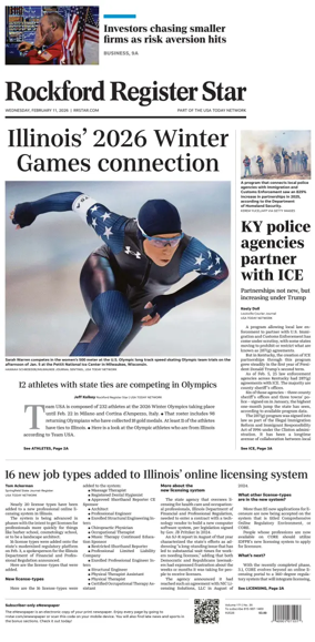 Cover of Rockford Register Star