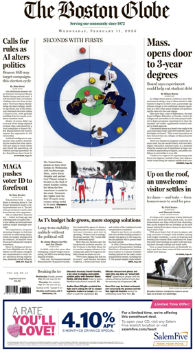 Cover of The Boston Globe