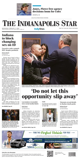 Cover of The Indianapolis Star