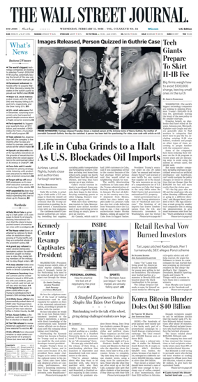 Cover of The Wall Street Journal