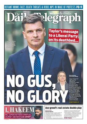 Cover of The Daily Telegraph (Sydney)