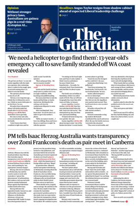 Cover of The Guardian Australia