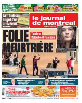 Cover of Le Journal de Montreal