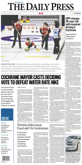 Cover of The Daily Press (Timmins)