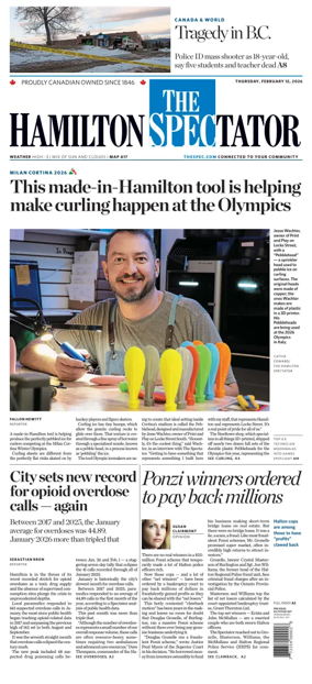Cover of The Hamilton Spectator