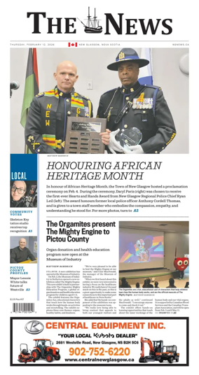 Cover of The News (New Glasgow)