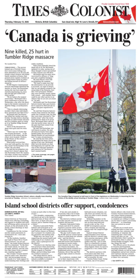 Cover of Times Colonist
