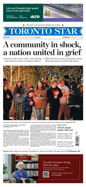 Cover of Toronto Star