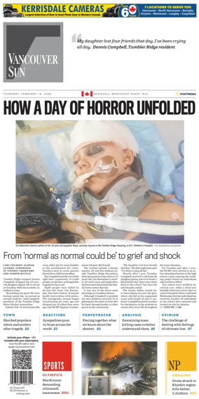 Cover of Vancouver Sun