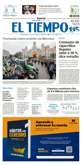 Cover of El Tiempo (Bogota)