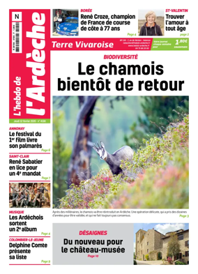 Cover of L'Hebdo de l'Ardeche – edition Nord