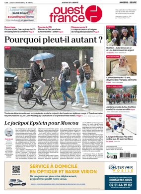 Cover of Ouest France (Angers / Segre)