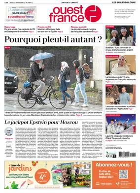 Cover of Ouest France (Les Sables-d'Olonne)