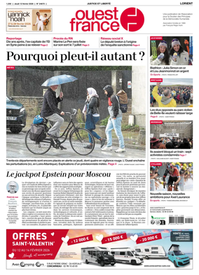 Cover of Ouest France (Lorient)