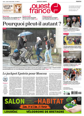 Cover of Ouest France (Pontivy)