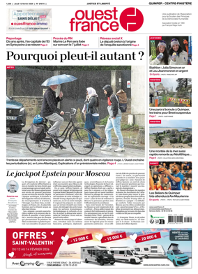 Cover of Ouest-France (Quimper Centre-Finistere)