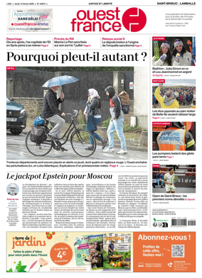 Cover of Ouest-France (Saint-Brieuc Lamballe)