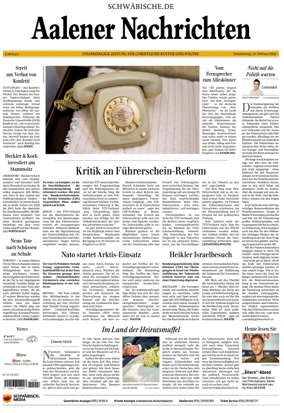 Cover of Aalener Nachrichten