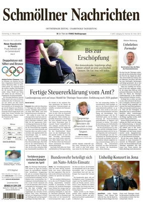 Cover of Ostthuringer Zeitung (Schmolln)