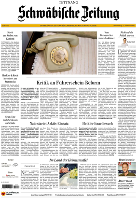 Cover of Schwabische Zeitung (Tettnang)