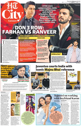 Cover of Hindustan Times (Lucknow) - Live