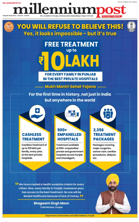 Cover of Millennium Post (Kolkata)