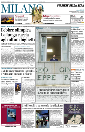 Cover of Corriere della Sera (Milano)