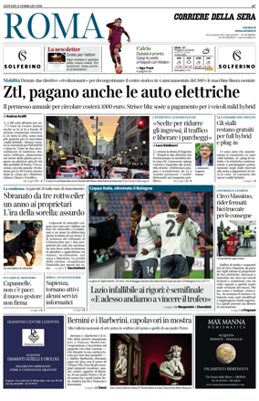Cover of Corriere della Sera (Roma)