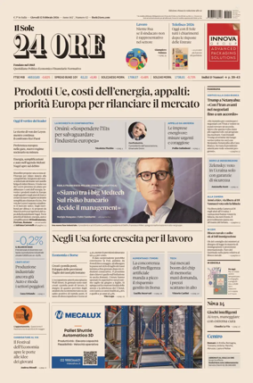 Cover of Il Sole 24 Ore