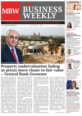Cover of The Malta Business Weekly