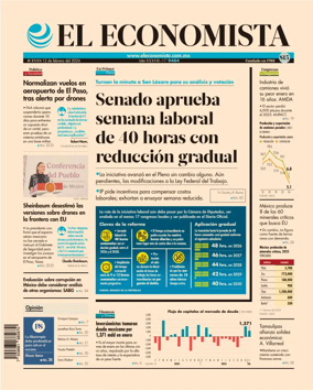 Cover of El Economista (Mexico)