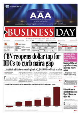 Cover of Business Day (Nigeria)