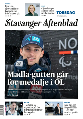 Cover of Stavanger Aftenblad