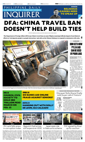 Cover of Philippine Daily Inquirer